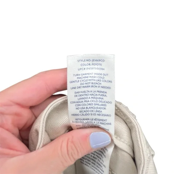 Joie High Rise Park Skinny Women's Cream Zippered Jeans in Peyote Premium Denim - Picture 7 of 13